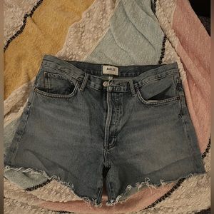 AGOLDE Reese Relaxed Cut Off Denim Jean Shorts  Size 30 Button Fly 5-Pocket